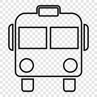 Bushaltestelle, Buslinien, Busfahrplan, Bus symbol