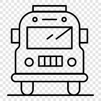 Bushaltestellen, Buslinien, Bustransport, Busfahrpläne symbol