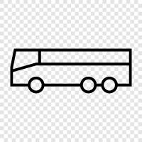 bus tour, coach tour, luxury tour bus, budget tour bus icon svg