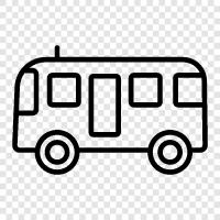 bus, bus service, bus route, bus stop icon svg