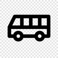 Bus, Bushaltestelle, Buslinie, Busanschrift symbol