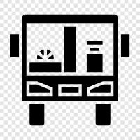 bus, bus stop, bus route, bus map icon svg