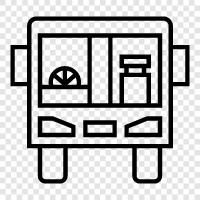 bus, bus stop, bus route icon svg