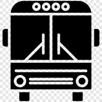 bus, bus stop, bus route, bus schedule icon svg