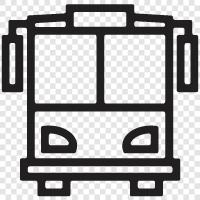 bus, bus stop, bus route, public icon svg