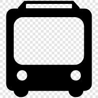 Bus, Bushaltestelle, Busspur symbol