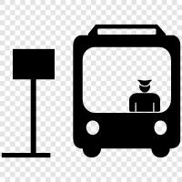 Bus, Bushaltestelle, Buslinie symbol