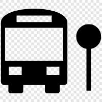 Bus, Bushaltestelle, Buslinie, Bushaltestelle in der Nähe symbol