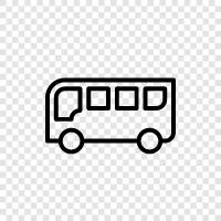 bus, bus stop, bus route icon svg