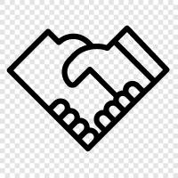 Business, Handshake, Visitenkarten, Networking symbol