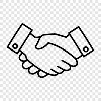 Geschäft, Verhandlungen, Verträge, Handshake symbol