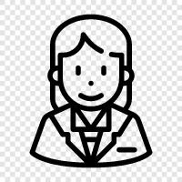 business, career, management, woman icon svg