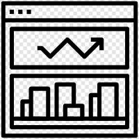 business intelligence, data mining, forecasting, optimization icon svg