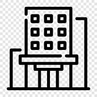 business, office space, office building rental, office space for lease icon svg