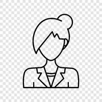 business woman, working woman, career woman icon svg