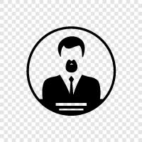 businessman, businesswoman, business owner, CEO icon svg