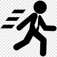 businessman running, successful business man running, running a business, business owner running icon svg