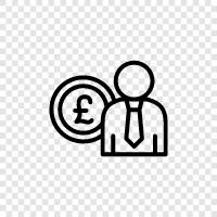 businessmen, pound sterling, currency, investment icon svg