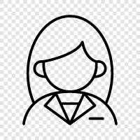 businesswoman, CEO, entrepreneur, female icon svg