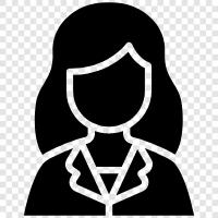 businesswoman, CEO, career woman, working woman icon svg