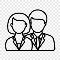 businesswomen, businessmen, entrepreneurs, CEOs icon svg