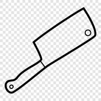 butcher knife, kitchen knife, kitchen cleaver, cleaver icon svg