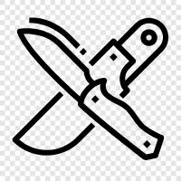 Butcher Knife, Kitchen Knife, Steel Knife, Sharp Knife icon svg