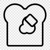 butter, toast, butter on toast, butter on bread icon svg