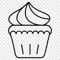 buttercream, chocolate, vanilla, cream cupcake icon svg