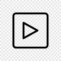 button, play, video, medya ikon svg