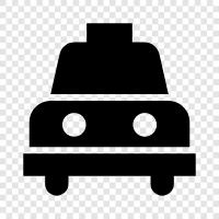 Cab, Driver, Rideshare, Car icon svg