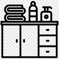 cabinet, storage, shelving, kitchen icon svg
