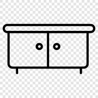 Cabinet, Furniture, Storage Solutions, Home Storage icon svg