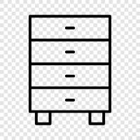 cabinet, storage, under the bed, under the bed storage icon svg