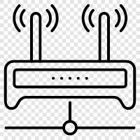 Kabelmodem, DSL Modem, Satellitenmodem, Telefonmodem symbol