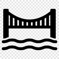 cablestayed bridge, suspension bridge, truss bridge, metal bridge icon svg