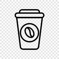 Koffein, schwarzer Kaffee, Latte, Espresso symbol