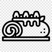 cake, cake rolls, dessert, sweet icon svg