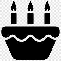 Kek, Doğum Günü, Lezzetli, Tatlı ikon svg