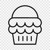 kek, kek karışımı, buzlanma, kek dekorasyonu ikon svg