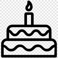 Kuchen, Geburtstag, Feier, Geburtstagstorte symbol