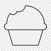 Kuchen, Dessert, Gebäck, Sahnehäubchen symbol