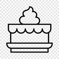 Cake recipe, Cake baking, Cake decorating, Cake ingredients icon svg