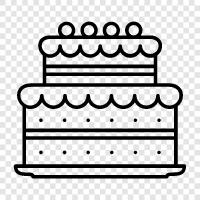 Cake recipe, Cake dough, Cake mix, Cake pan icon svg