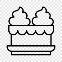 cake recipes, cake decorating, cake toppers, cake mix icon svg