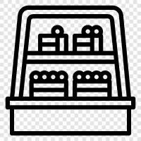 cake stand, cake display, cake cabinet icon svg