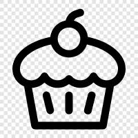 kek, tatlı, şeker, kek süslemeleri ikon svg