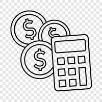 calculation, arithmetic, financial, mathematical icon svg