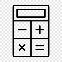 Calculator app, calculator online, calculator software, calculator tutorials icon svg