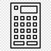 calculator app, math, trigonometry, algebra icon svg